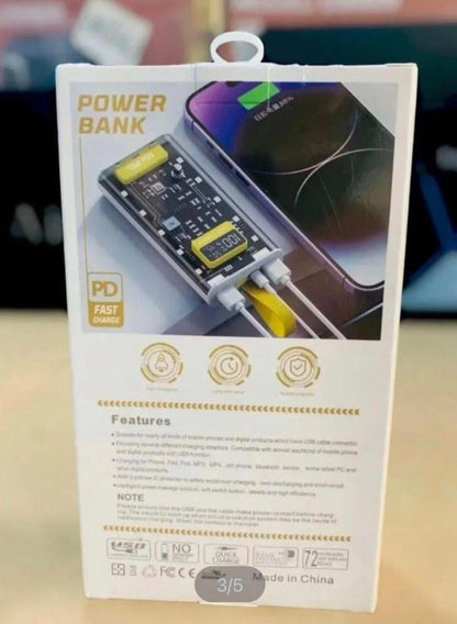 Power Bank With A Transparent Body